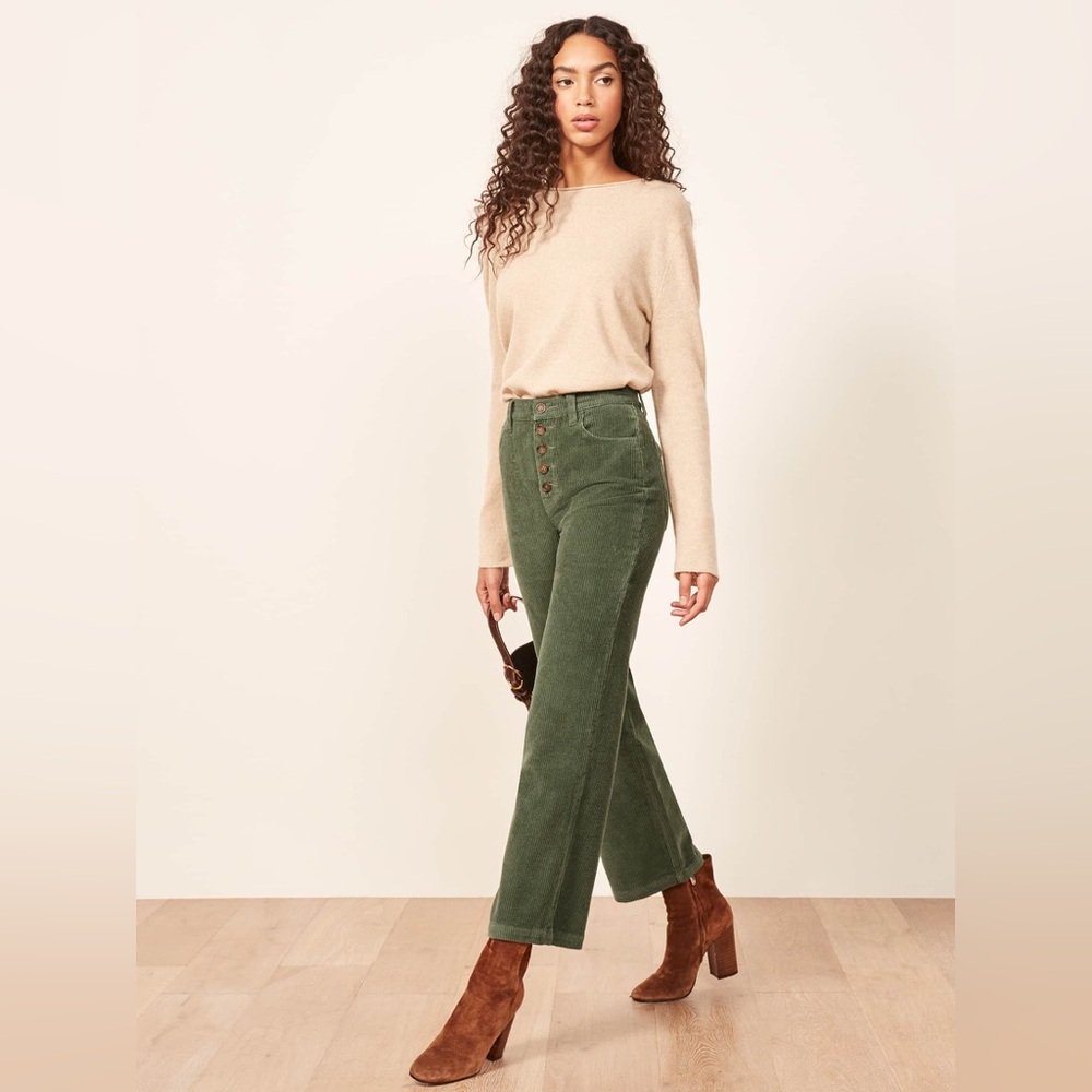 Reformation Austin Pant in Army (Size 26)